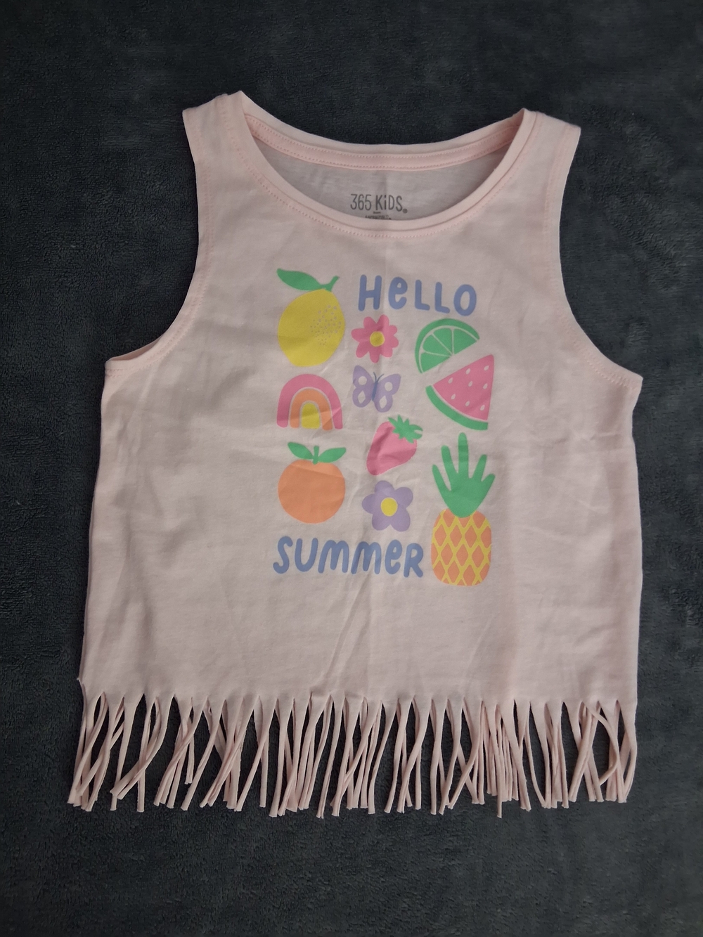 Garanimals Light Pink Summer Fruit Fringe Tank Top
